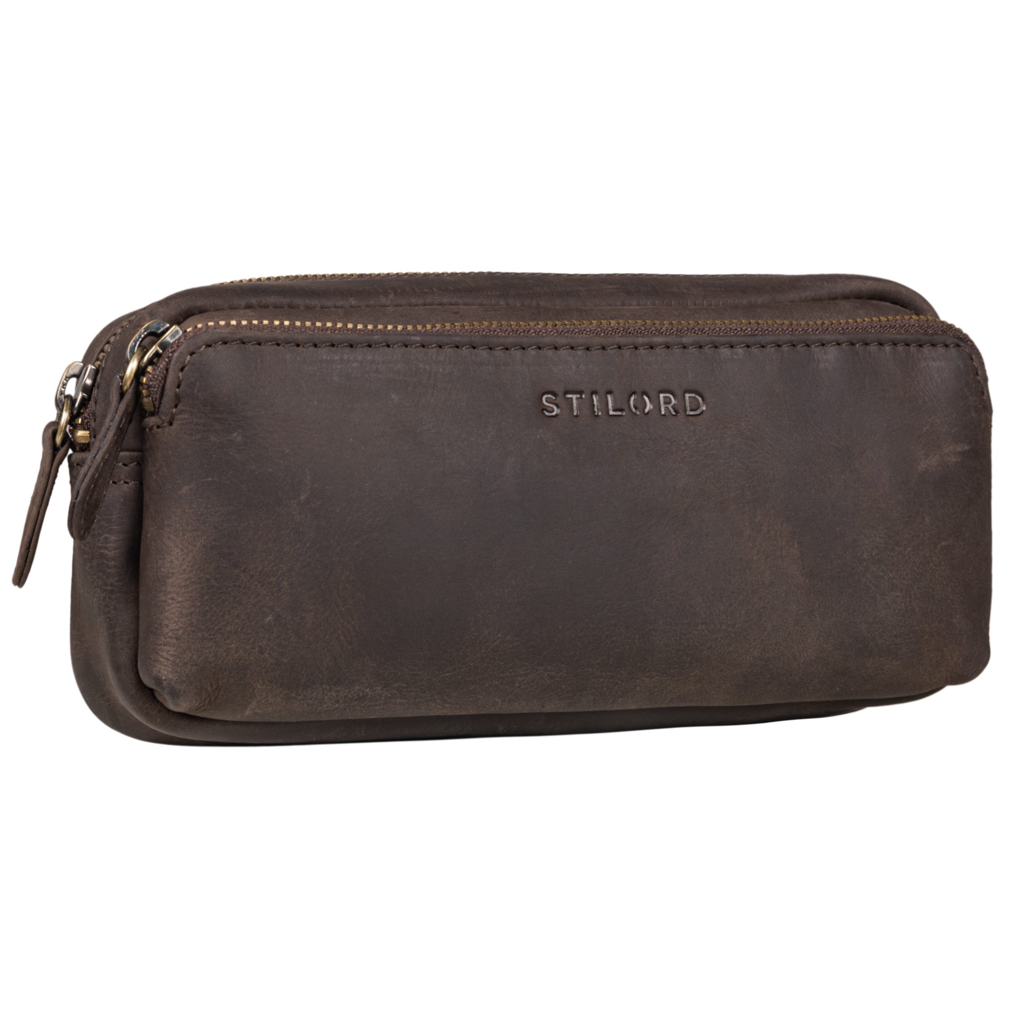 Leder Etui Mäppchen Braun