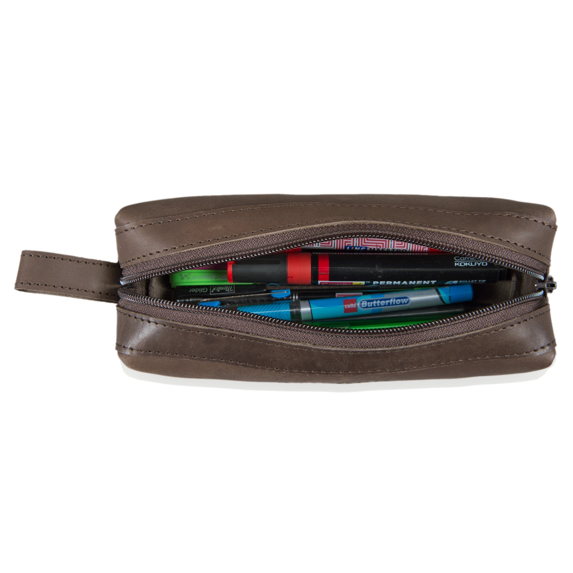 Etui für Stifte Zeichenmaterial aus Leder
