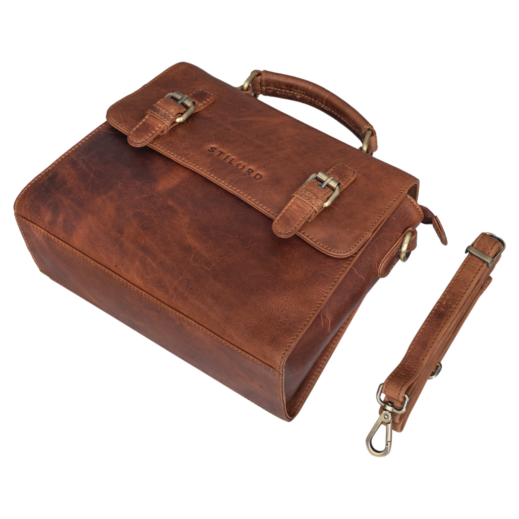 Schultertasche Damen DIN A5 Leder