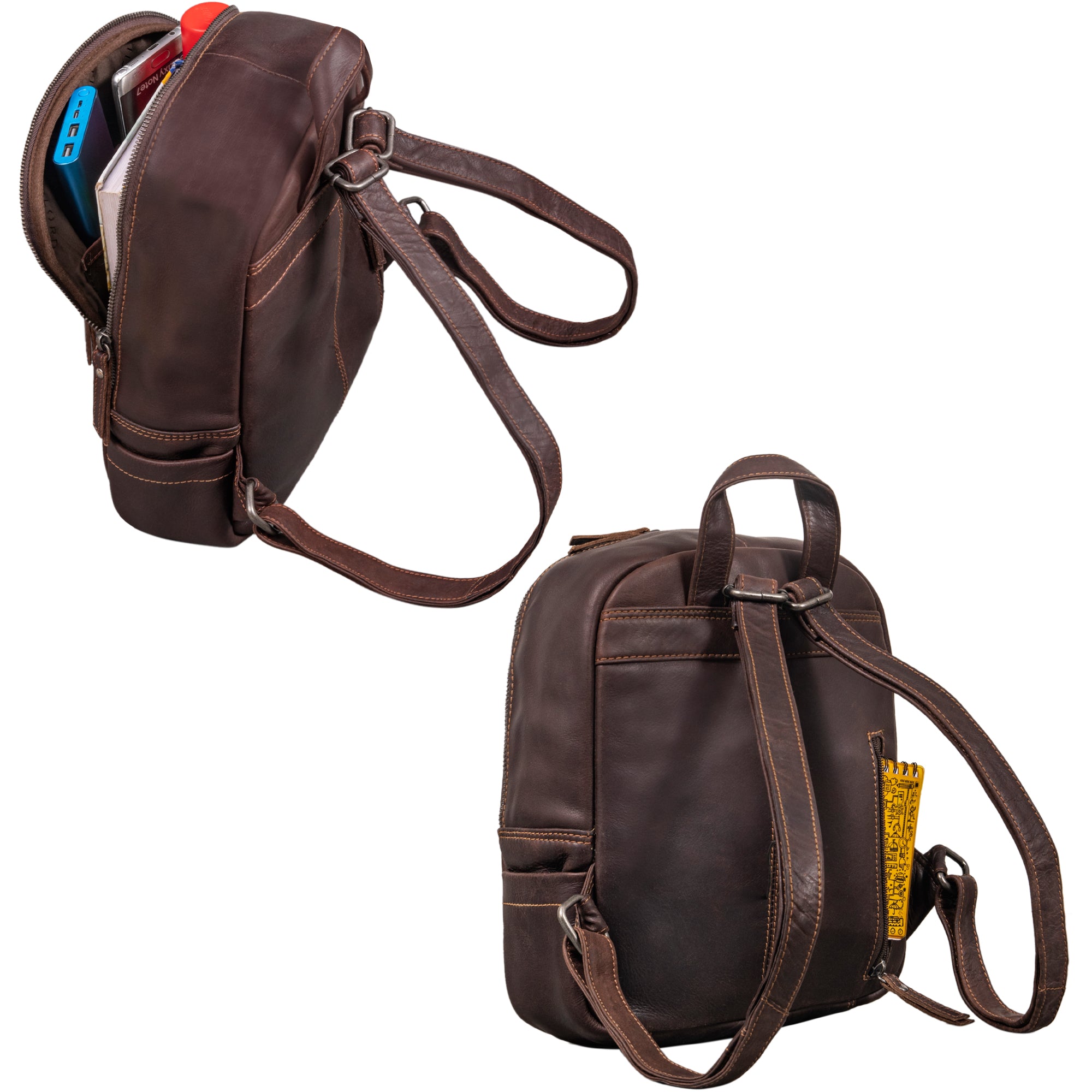 Leder arbeits tasche damen rucksack