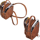 Leder umhängetasche rucksack braun