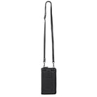 Leder Umhängetasche Handy schwarz