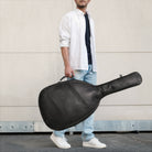 Gitarrentasche Echtleder schwarz für 4/4 Gitarren