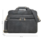 Graue Ledertasche Vintage Design