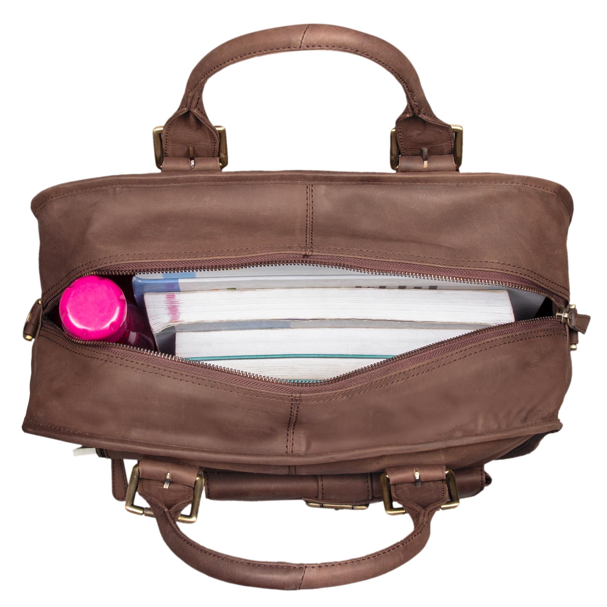 Edle Ledertasche Echtleder braun