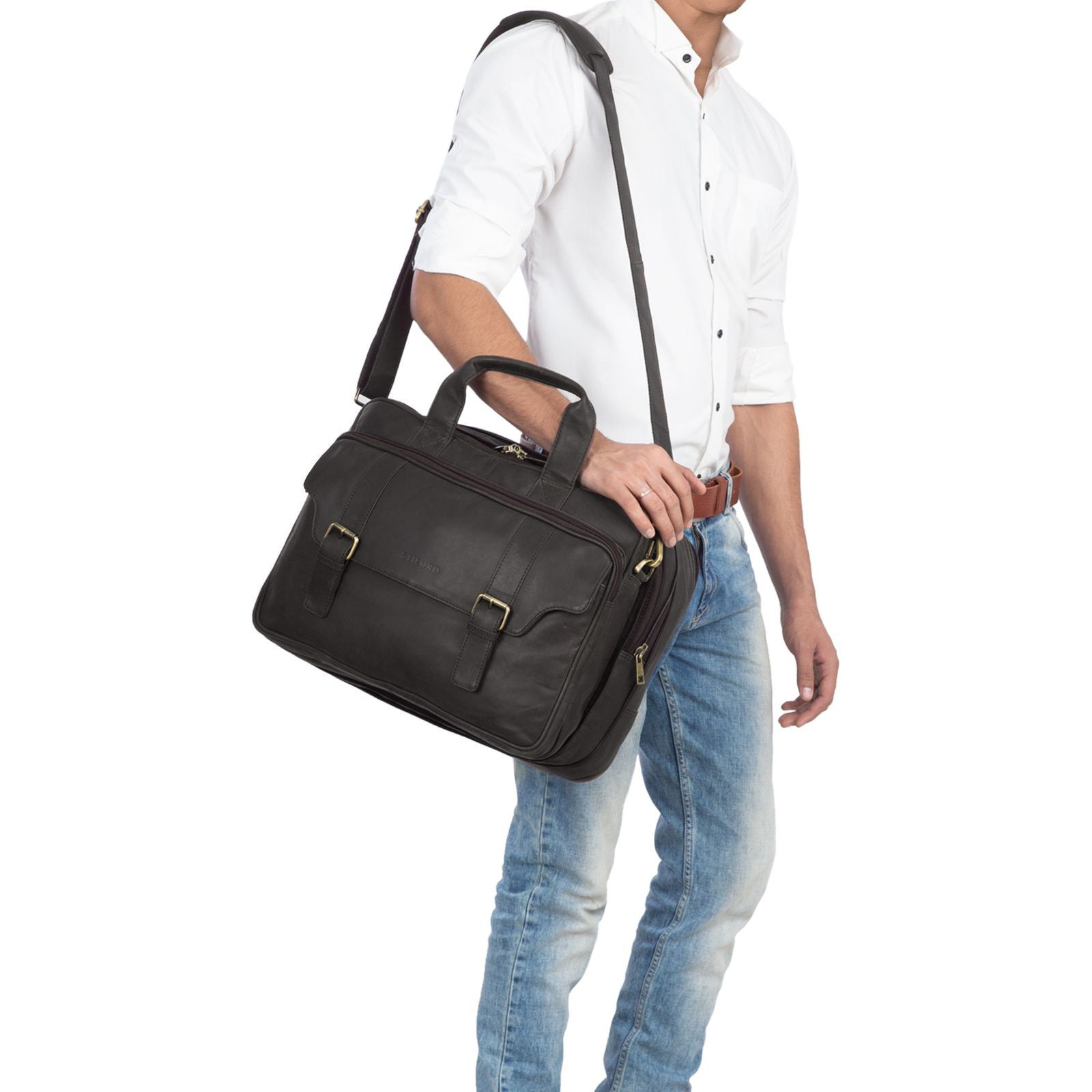 Lehrertasche Leder Frauen braun