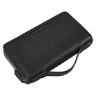 Geldbörse Damen Retro Leder schwarz