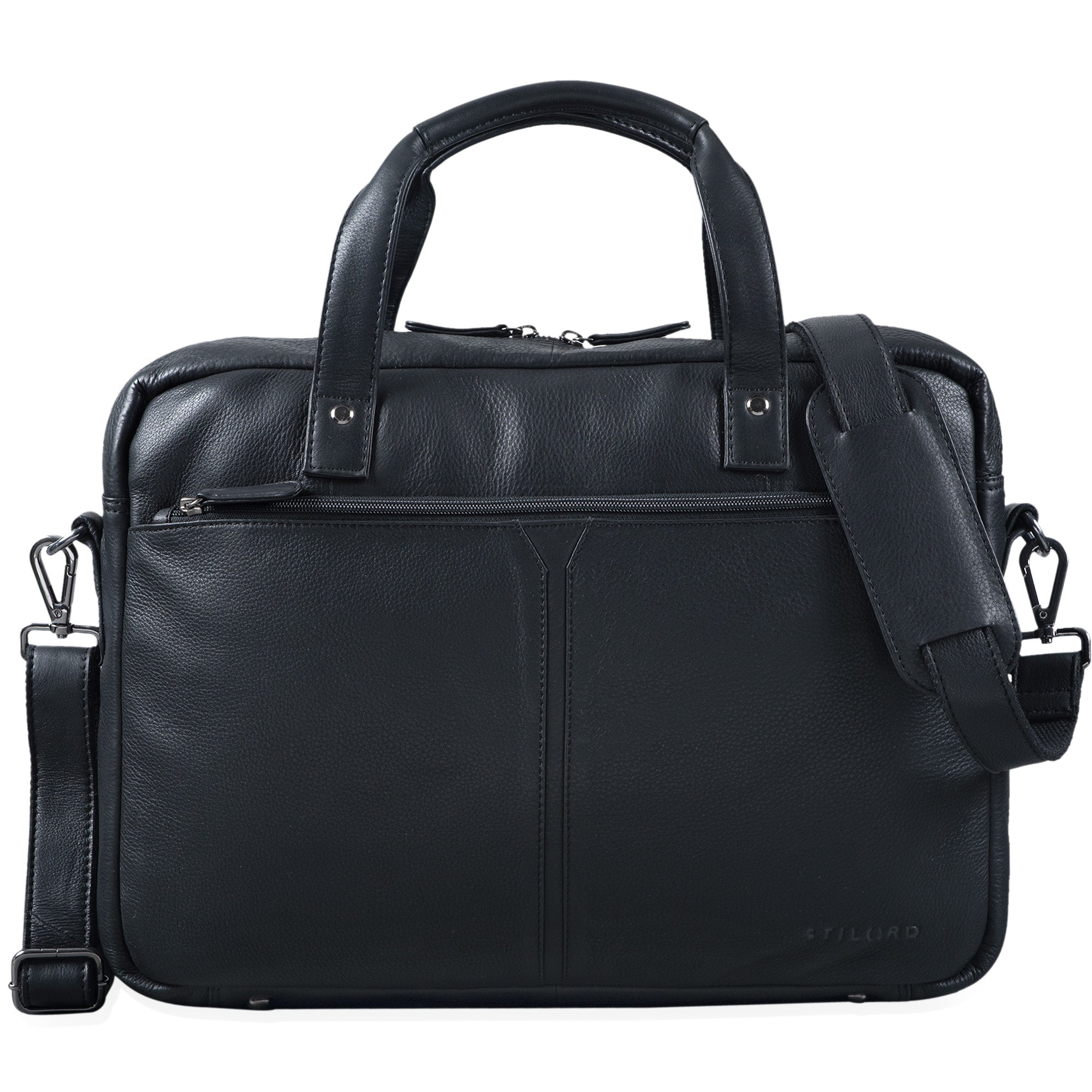 Business Ledertasche schwarz