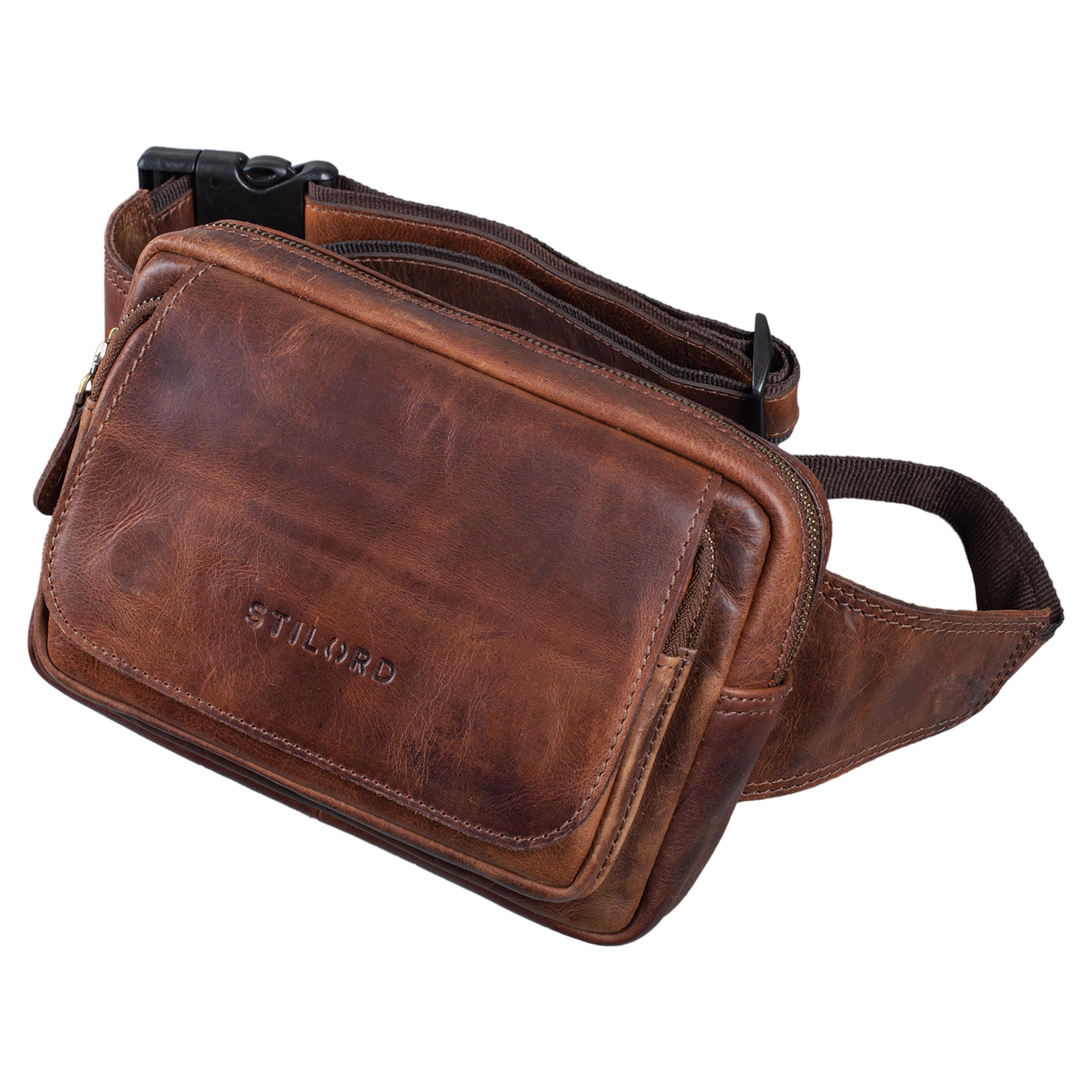 Bauchtasche Leder braun