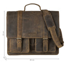 Vintage Bürotasche Leder XL zum Umhängen 