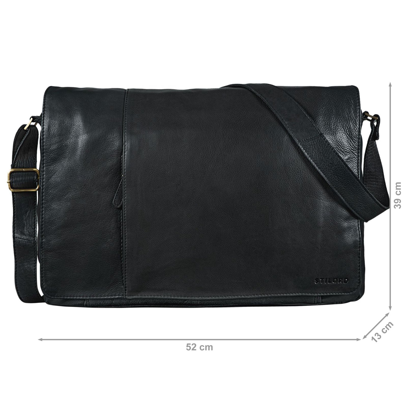 Ledertasche XXL schwarz