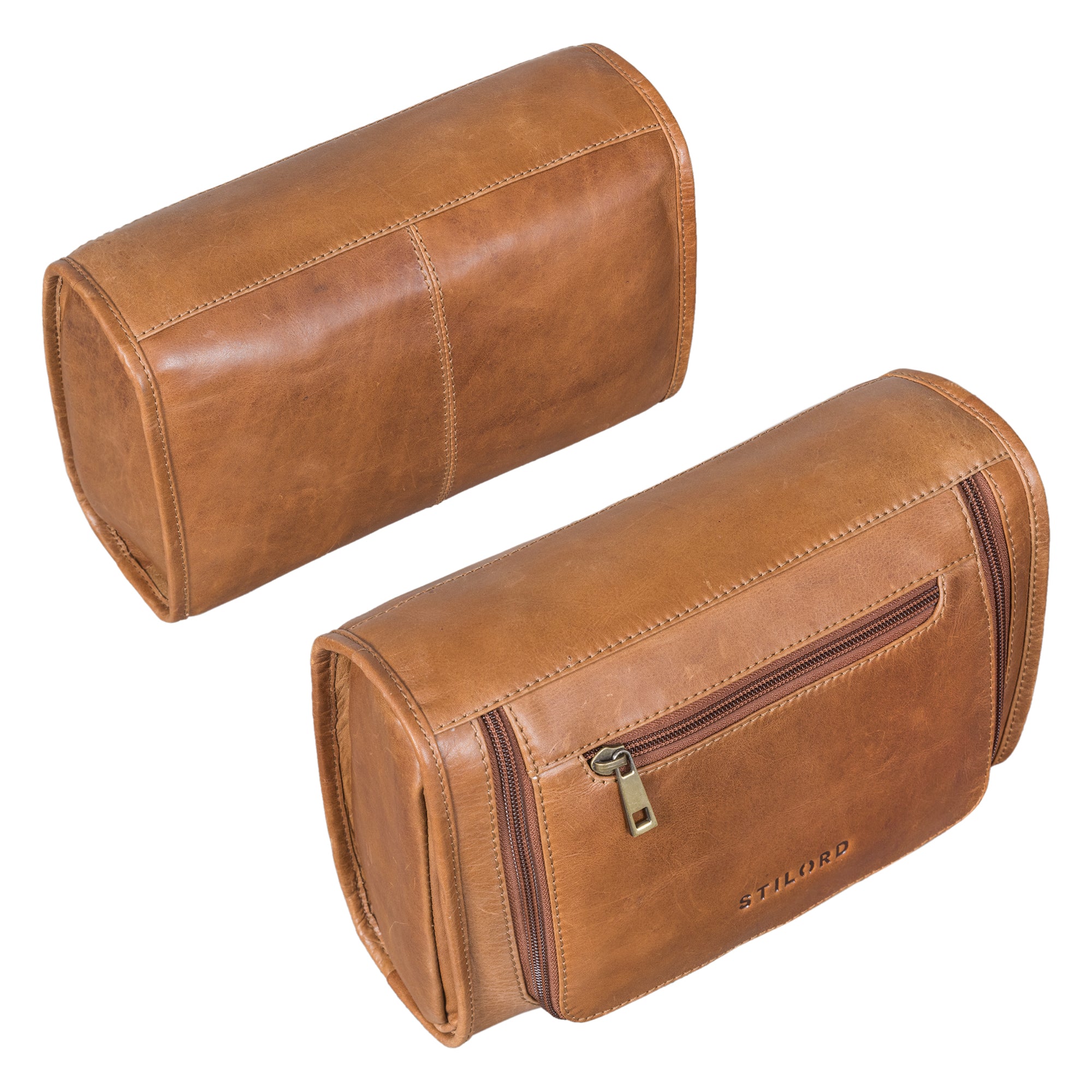 Große Leder Kosmetiktasche