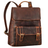 "Rosalia" Real Leather Backpack Womens Large Laptop Rucksack 15.6