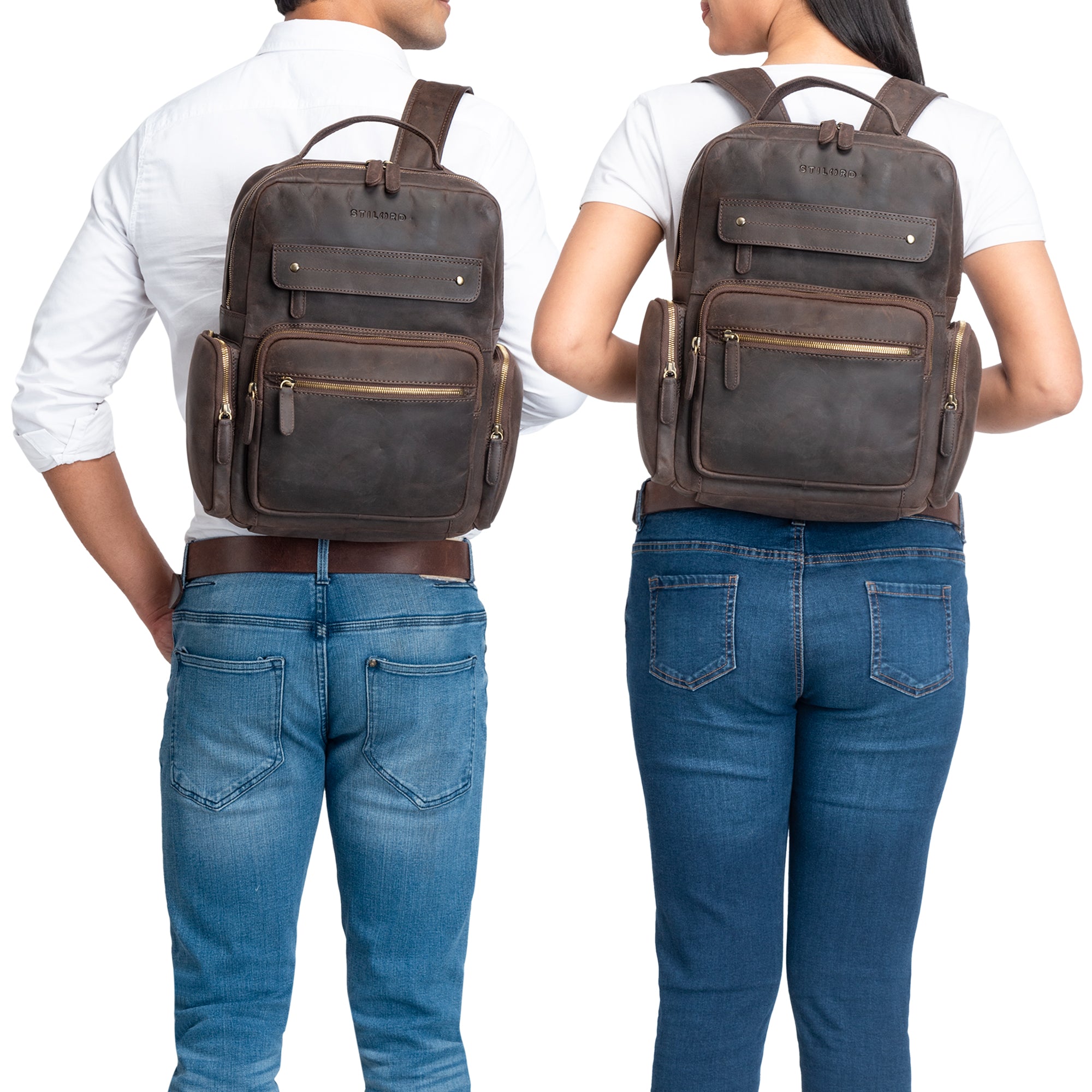 Vintage Echtleder Rucksack unisex
