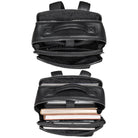 Schwarzer Leder Rucksack Herren