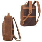 Rucksackhandtasche Leder braun