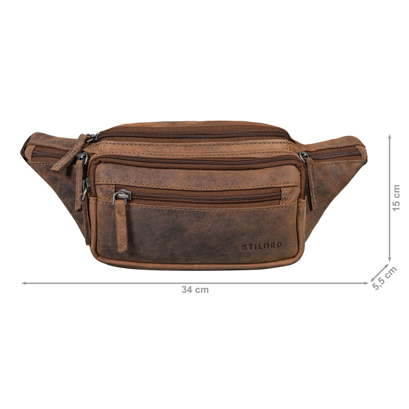 Bauchtasche Vintage XL dunkelbraun