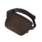 Leder Gürtel-Tasche Vintage dunkel braun