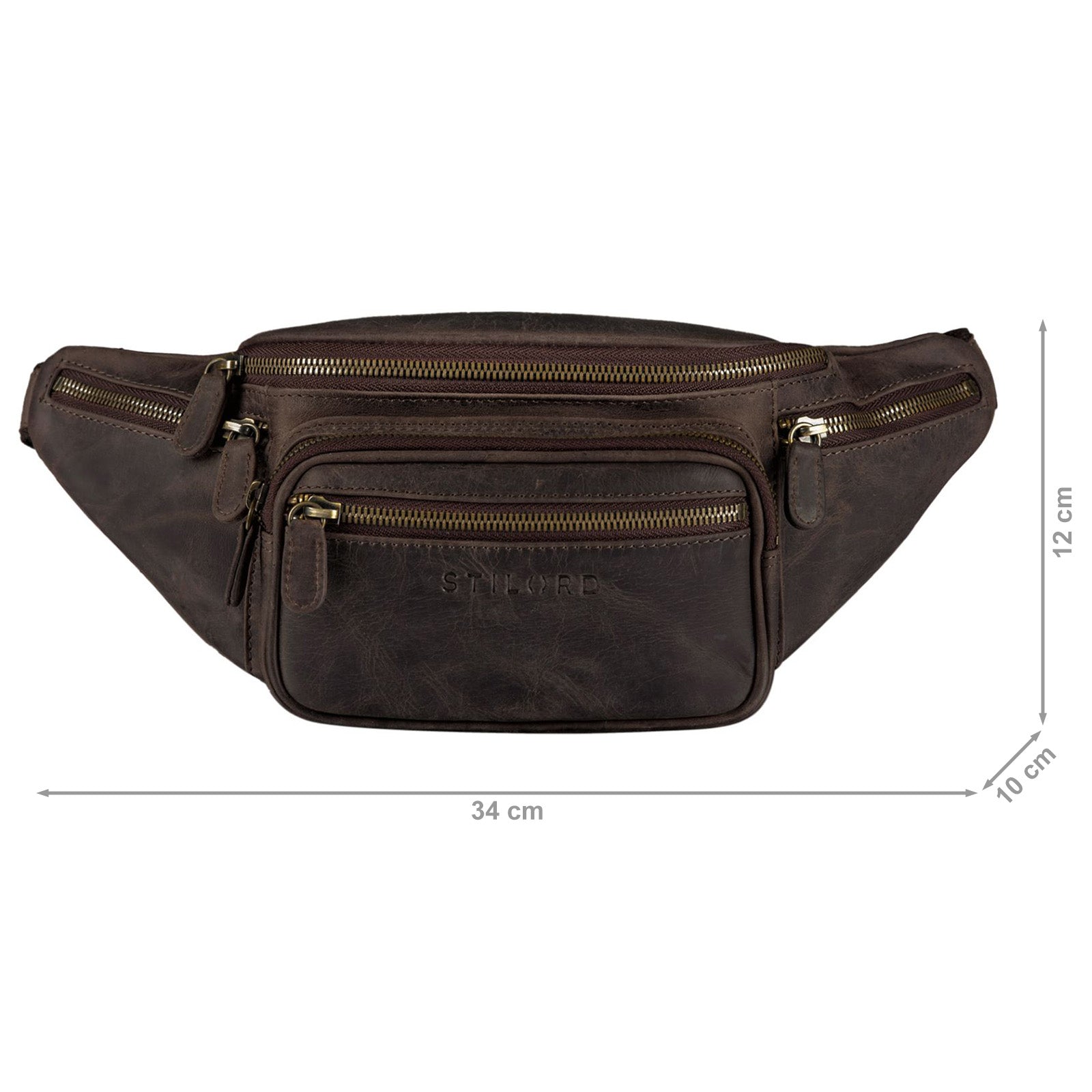Gürteltasche Ledertasche zum Reisen Braun 