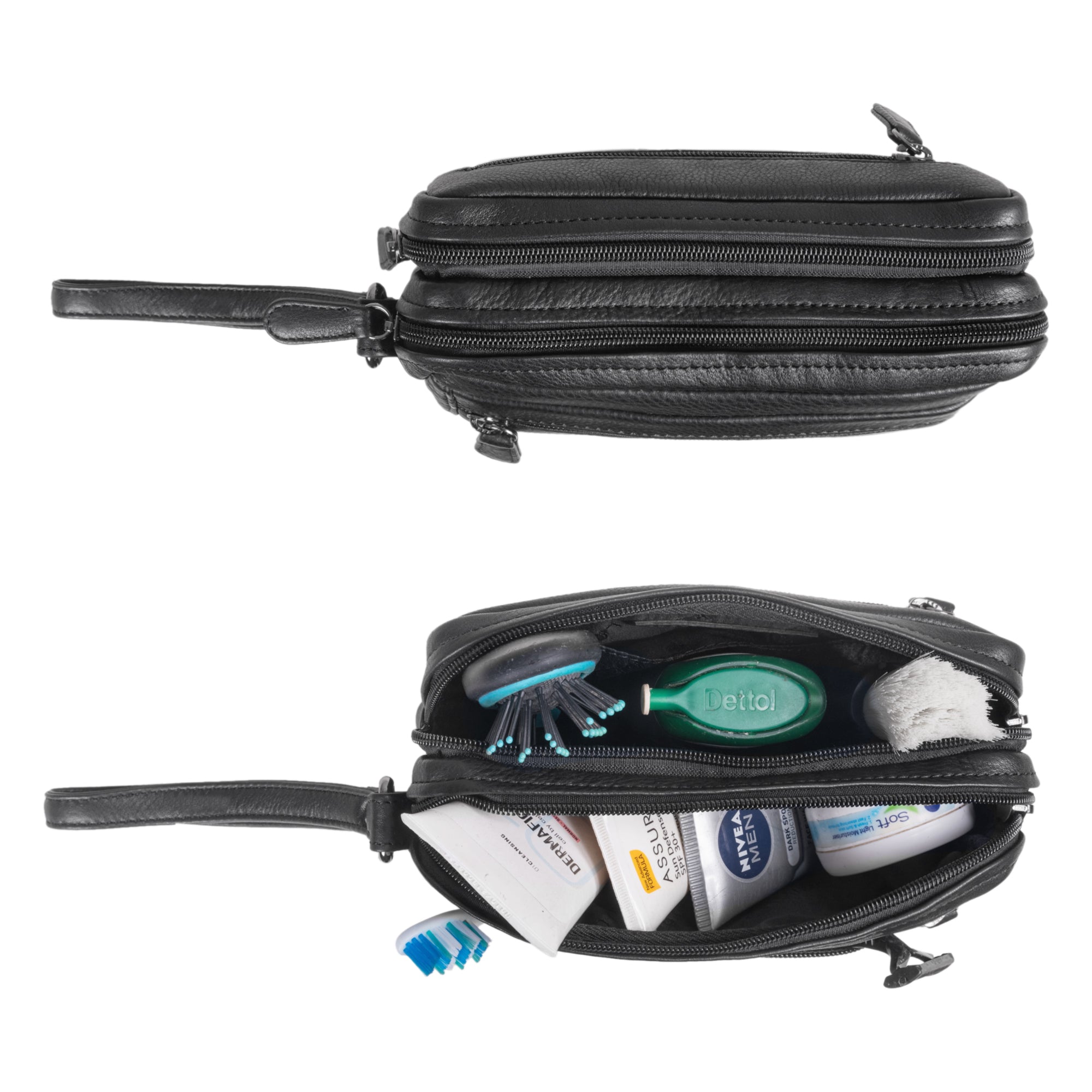 Handgelenktasche Vintage Echtleder