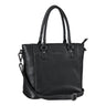 Gross Schultertasche Damen Leder schwarz