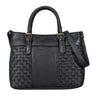 "Daniela" Fashionable Leather Handbag Ladies with Braided Look