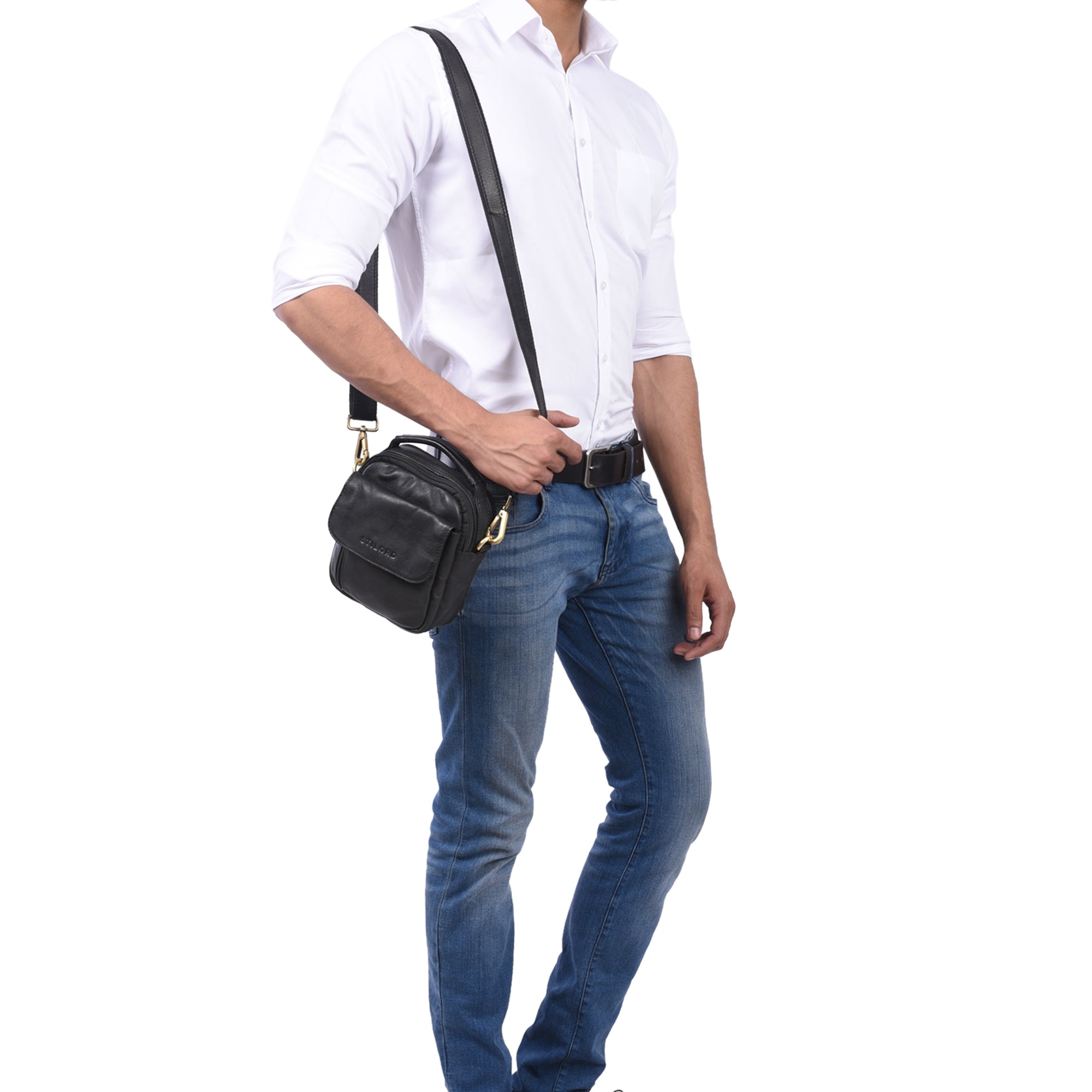 Herrenhandtasche Leder Vintage