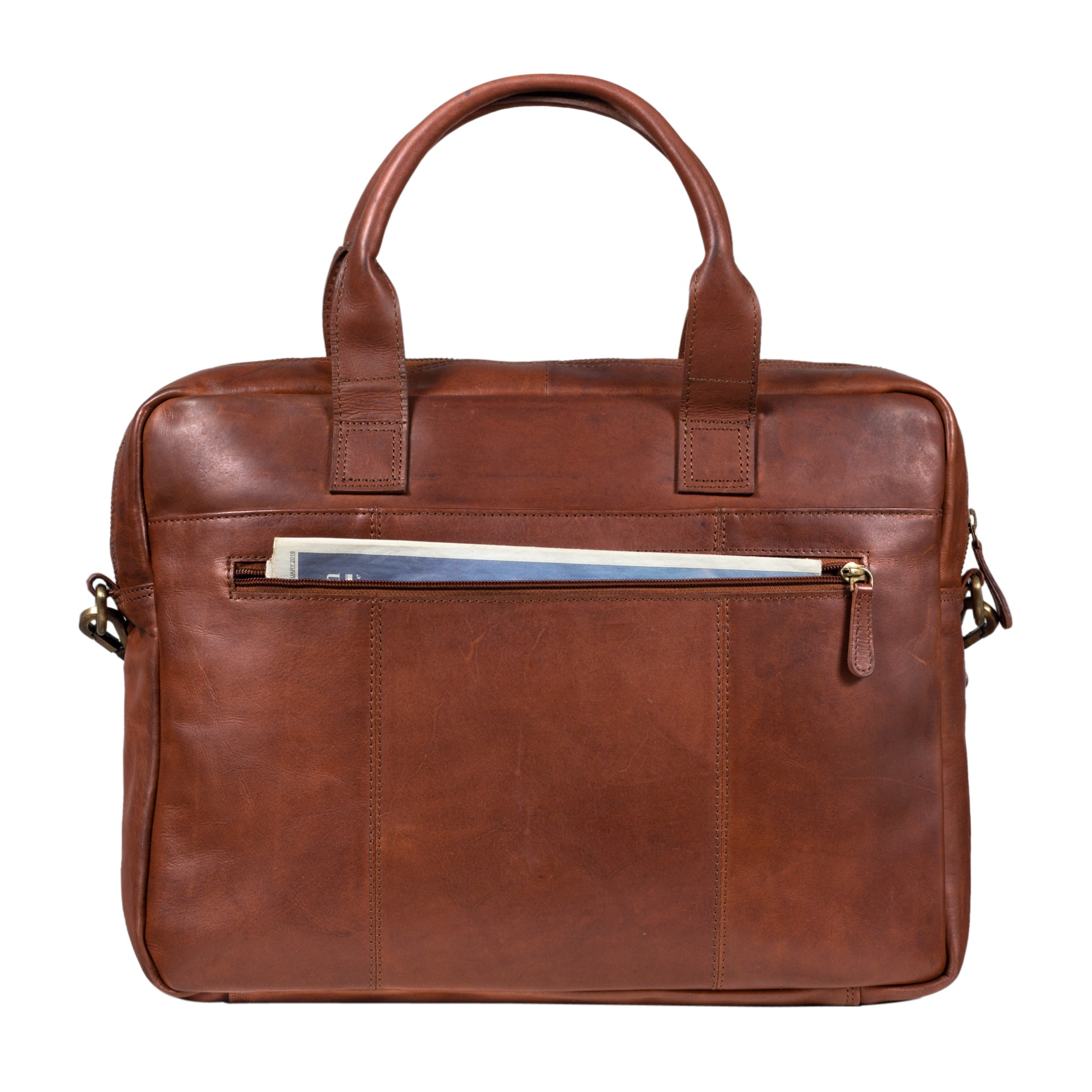 Collegetasche aus Echt-Leder