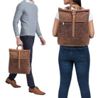 Echtleder-Fahrrad-Rucksack