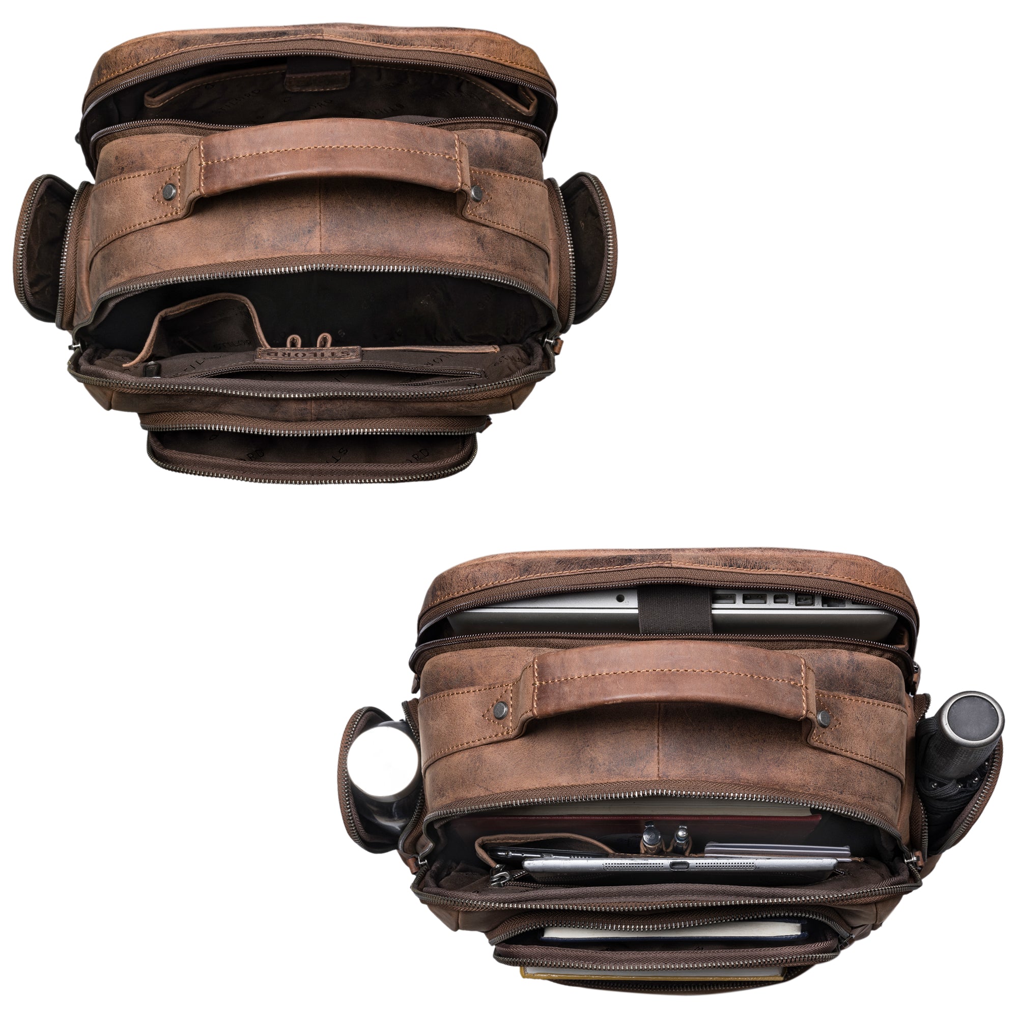 Travel Backpack Leder Damen Herren