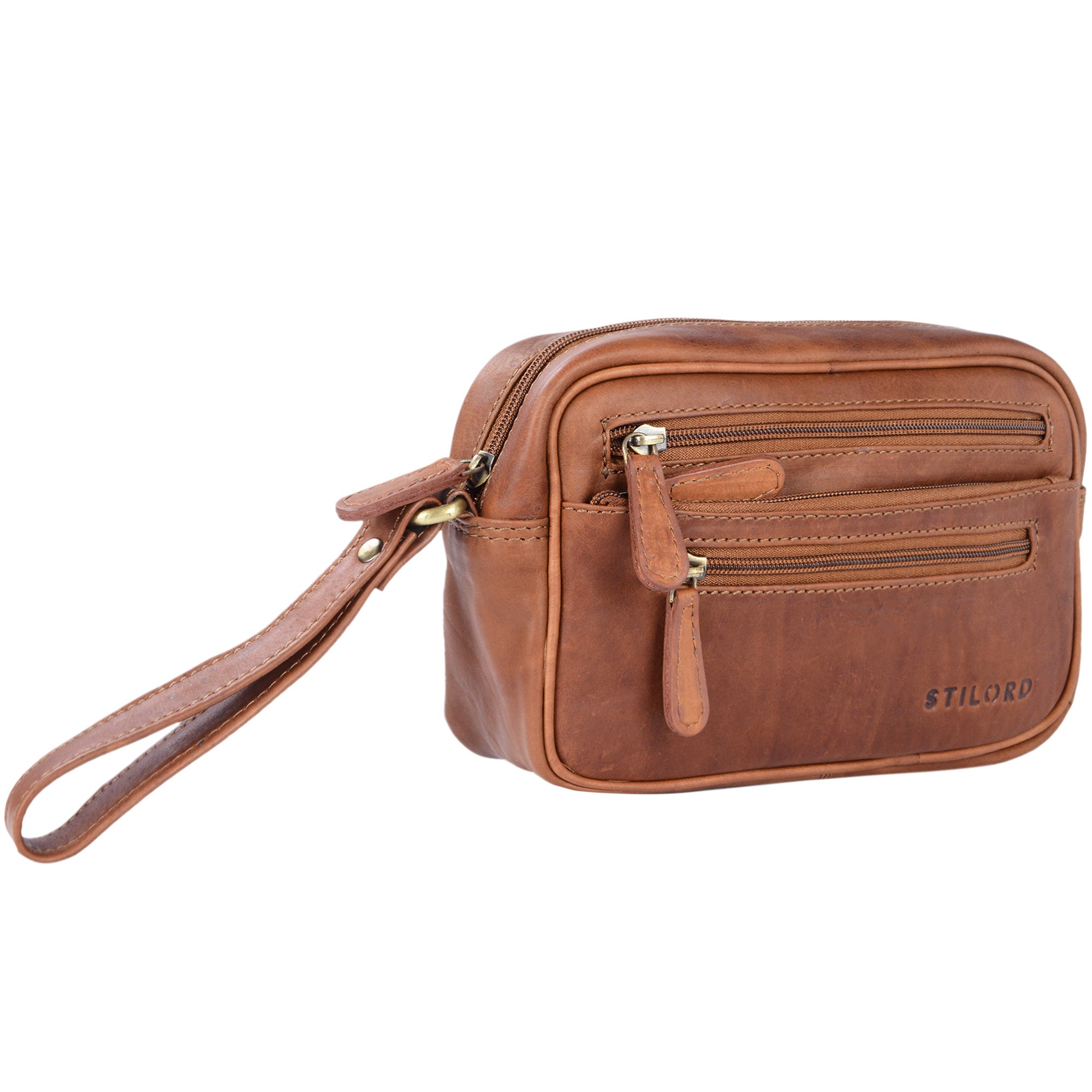 Herren Leder Handgelenktasche