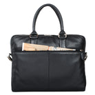 Handtasche Herren Damen Business elegant schwarz Leder