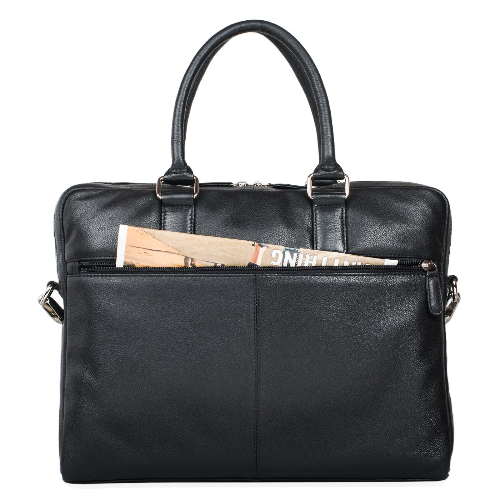 Handtasche Herren Damen Business elegant schwarz Leder