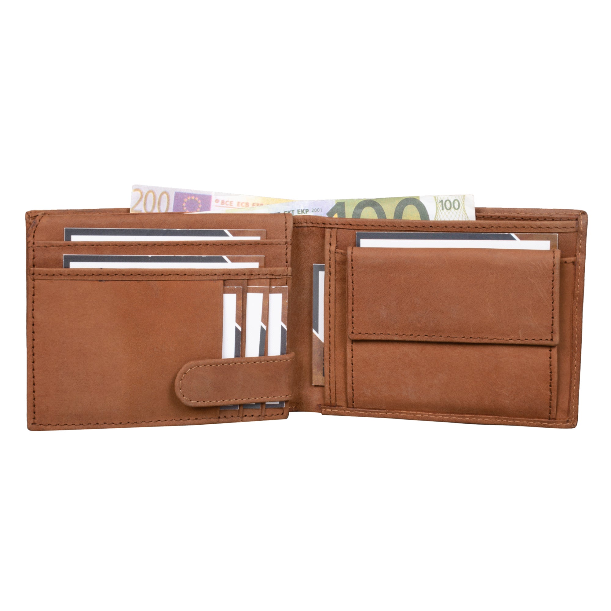 Leder Brieftasche dunkelbraun