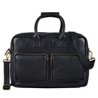 Schwarze Ledertasche Schultertasche Männer Vintage