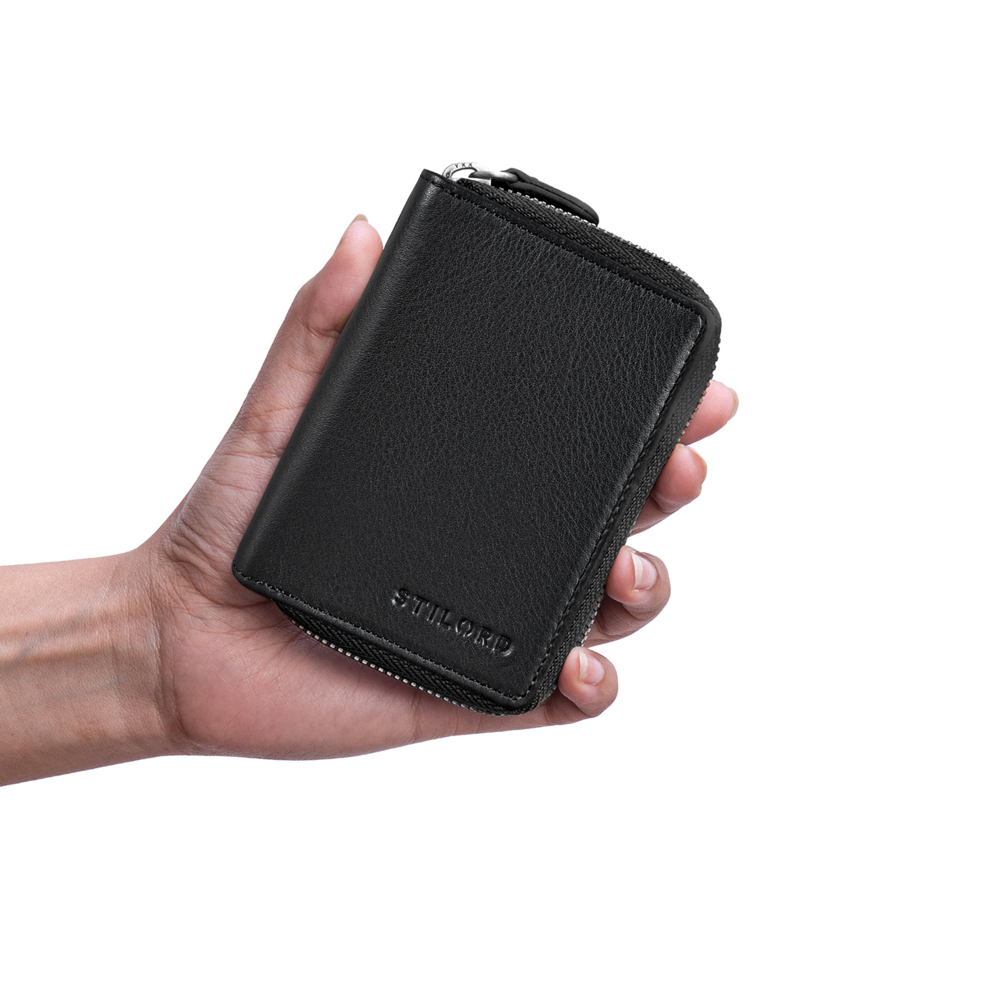 Etui für Schlüssel Herren Leder  schwarz