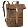 "Cairo" Leather Rolltop Laptop Backpack 15.6 - 17 Inch