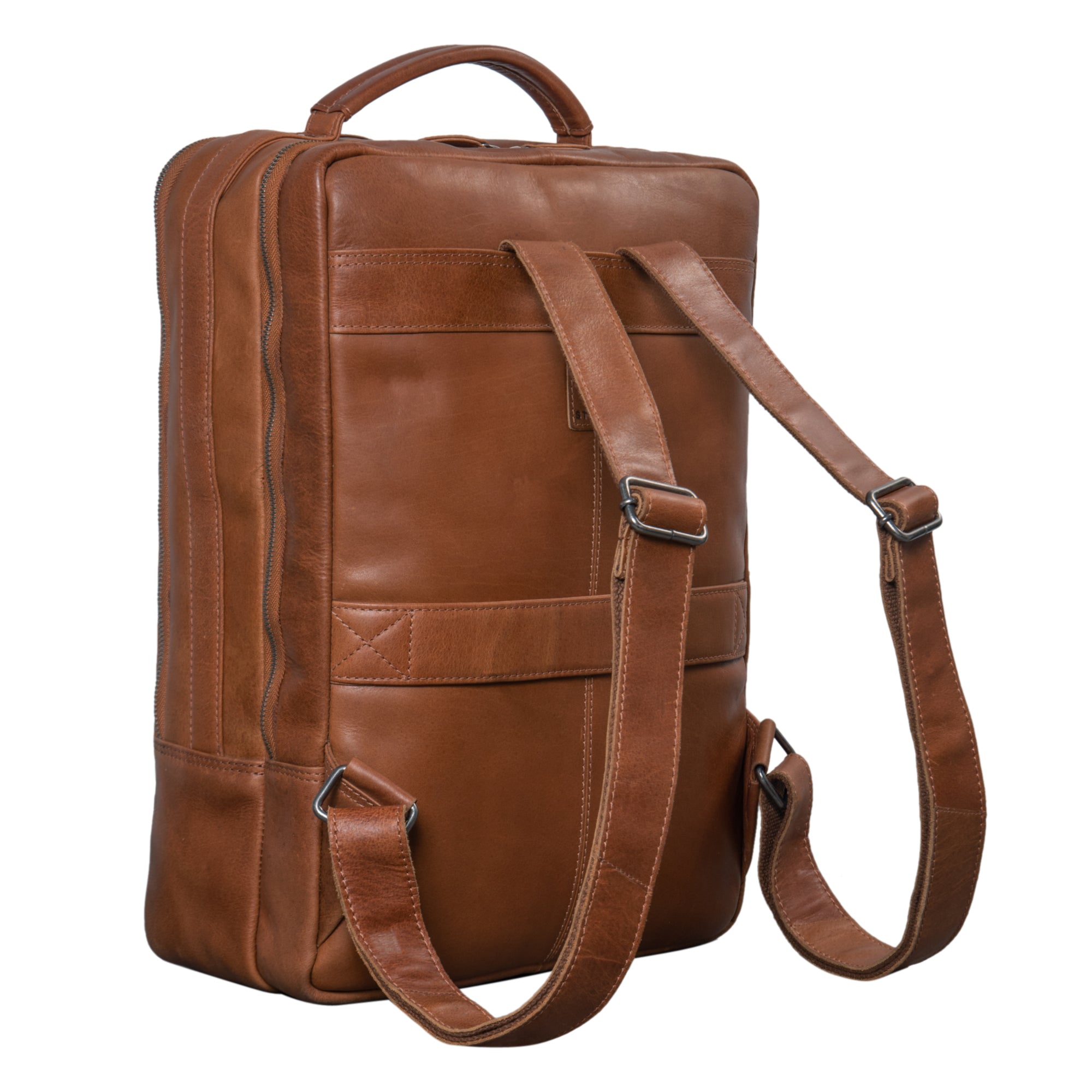 Lederrucksack Büro braun