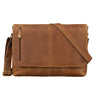 "Hamilton" 15 inch messenger bag leather