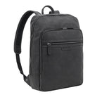 Grauer herren leder rucksack retro 