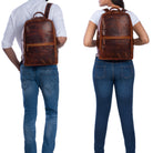 Cognac Lederrucksack 
