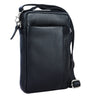 Leder Herrenhandtasche Umhängetasche schwarz