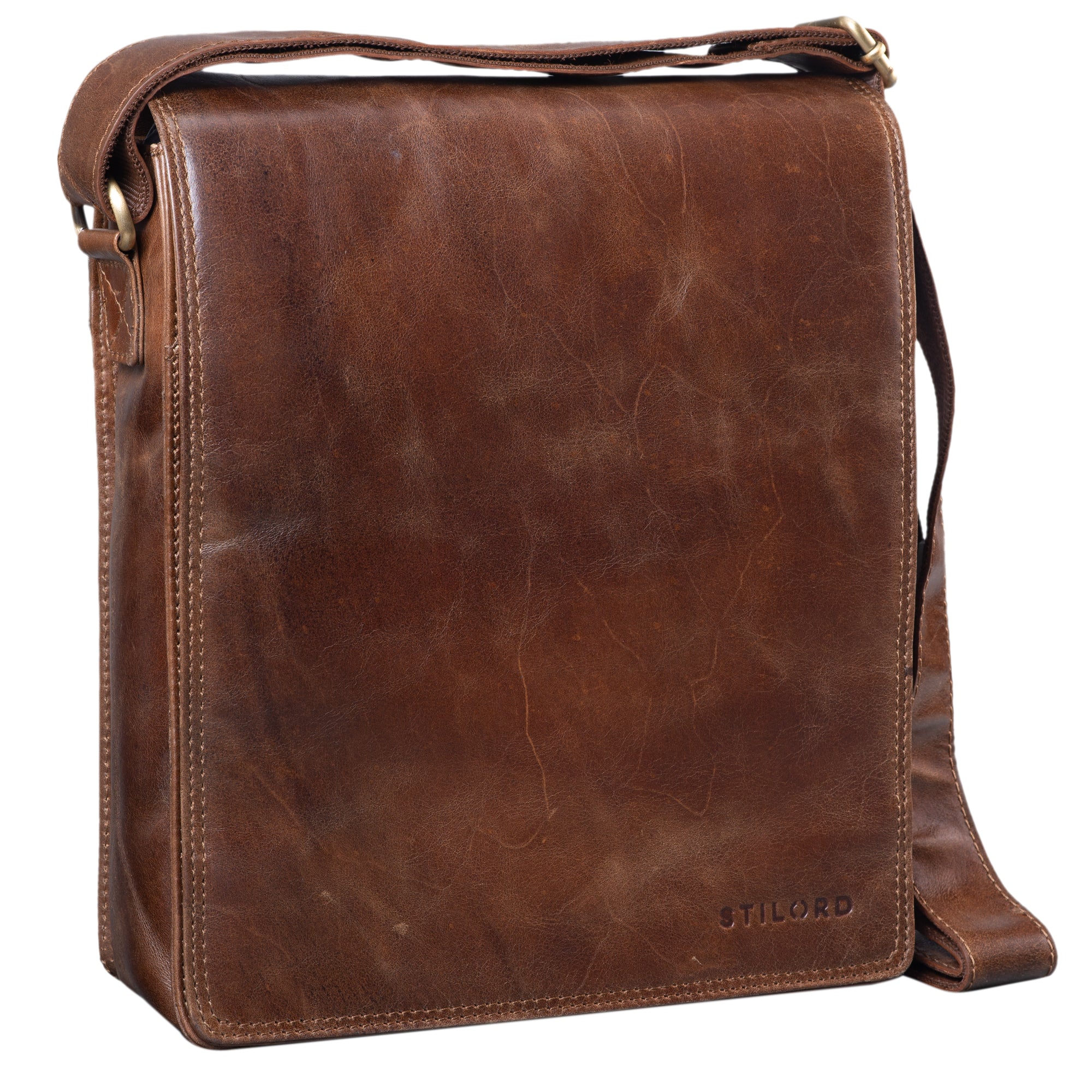 Vintage Umhängetasche Leder braun