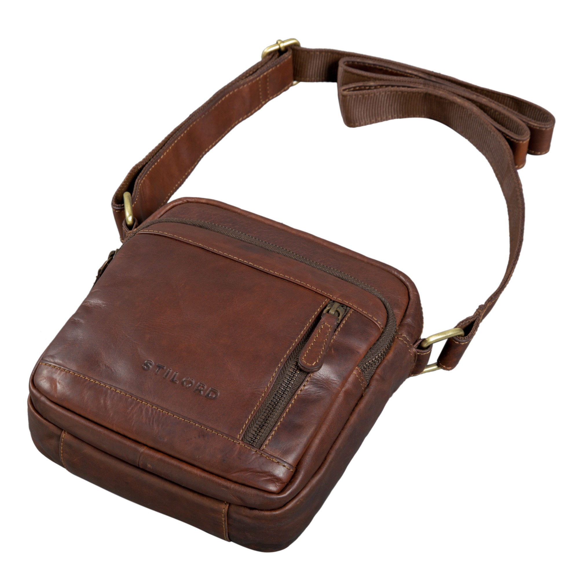 Leder Umhängetasche Vintage braun