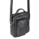 Schwarze Herrentasche zum Umhängen