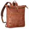 "Leya" Ladies Roll-Top Backpack Leather Waterproof, Laptop Compartment 15.6 | 16 | 17 inch