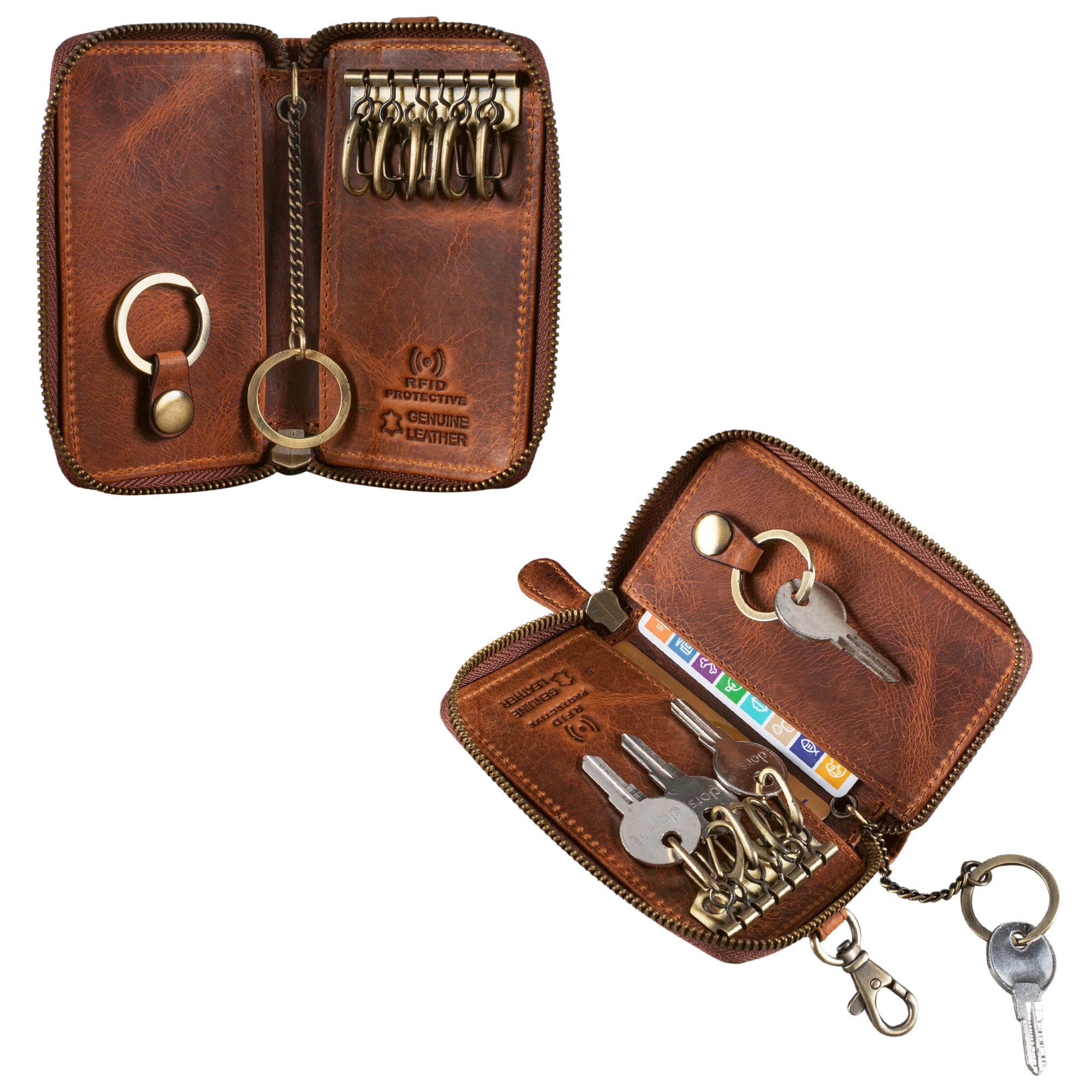 Braunes Vintage Wallet aus echtem Leder