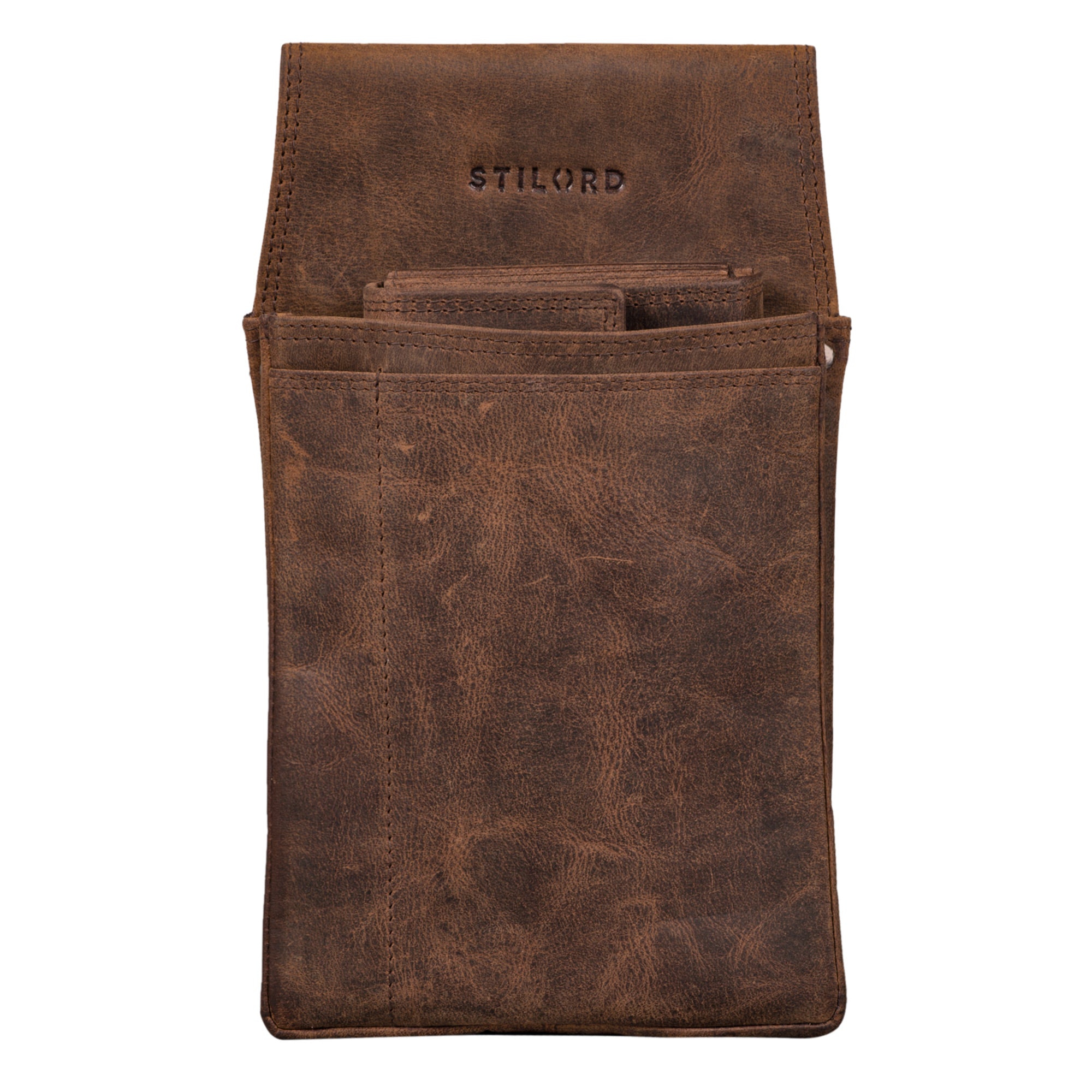 Vintage Portmonee Echt-Leder braun