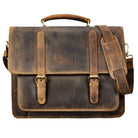 Klassische Leder Lehrertasche Vintage braun