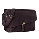 Große Lehrertasche Herren Vintage Leder braun
